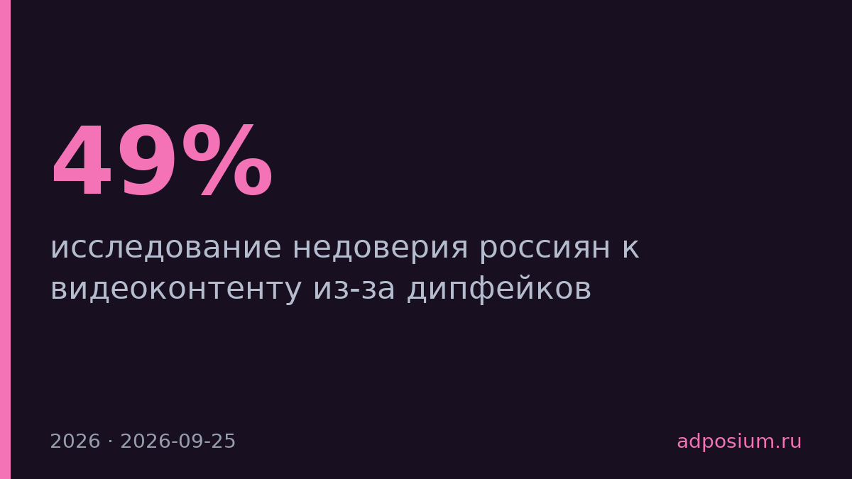 49% россиян перестали доверять видео из-за дипфейков