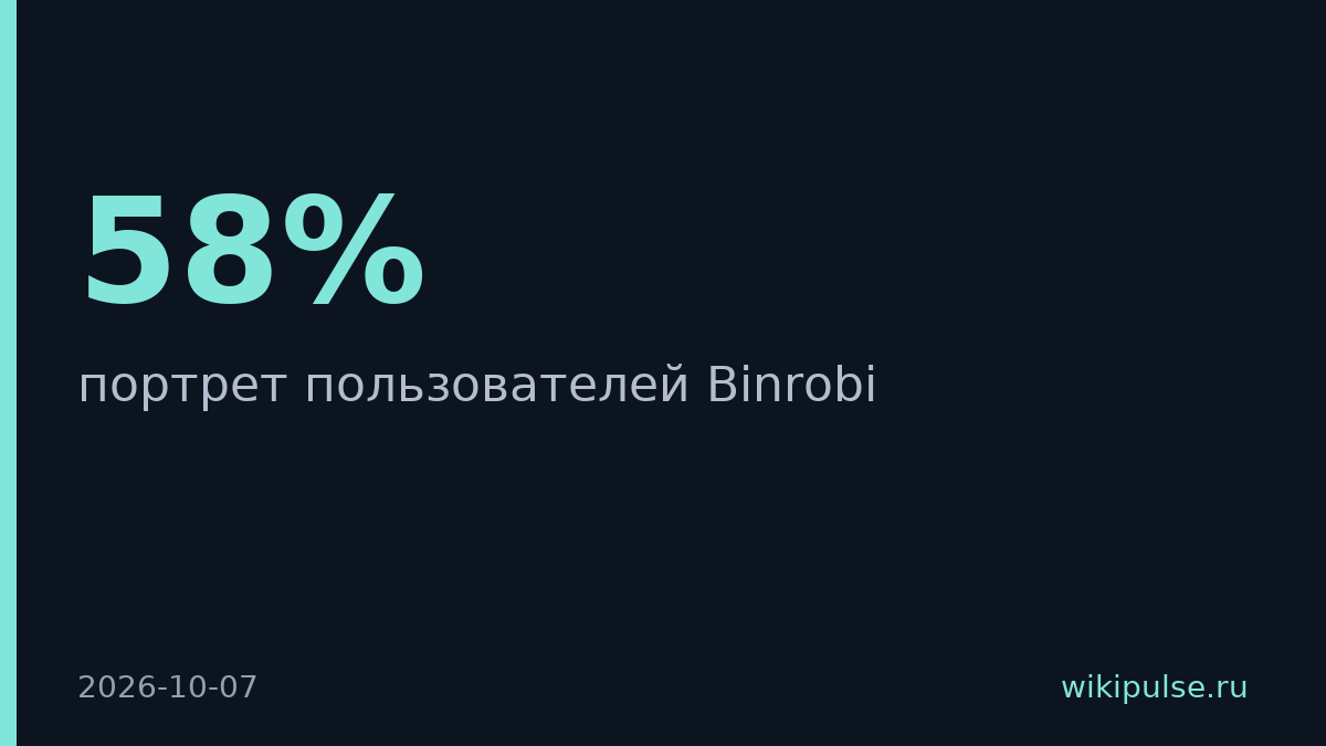 Binrobi опубликовала портрет аудитории: 35–44 года, 2,5–3 часа в день