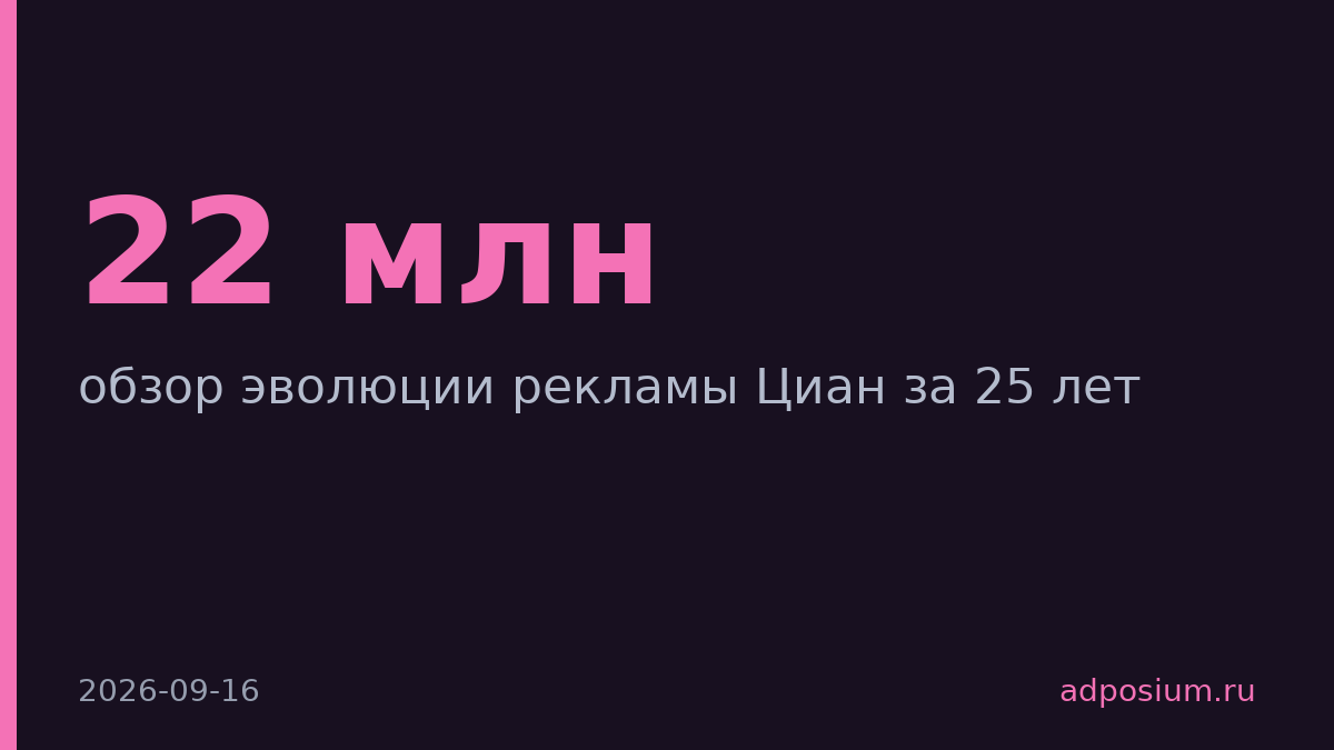 Циан показал 25 лет эволюции рекламы от доверия к эмоциям