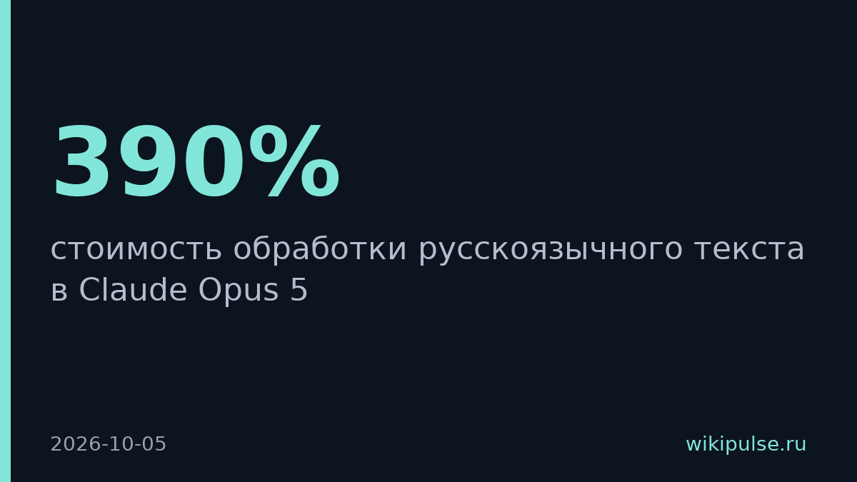Claude Opus 5 дороже GPT-5.5 в четыре раза на русском тексте