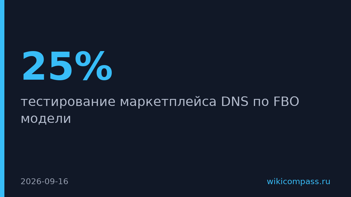 DNS запустил маркетплейс по FBO с комиссией до 25%