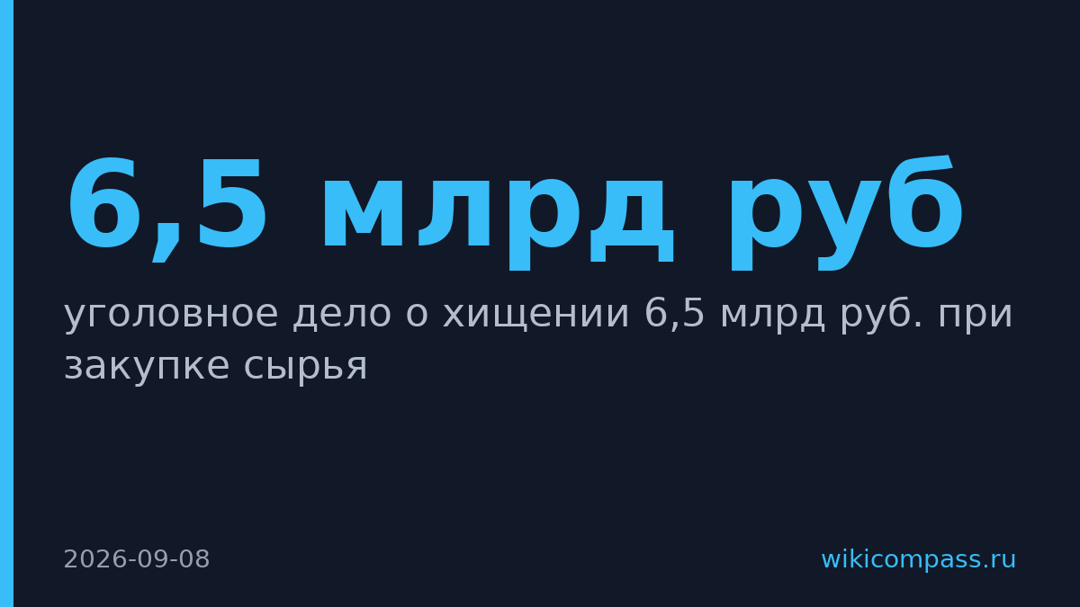 Досудебщик признал вину в хищении 6,5 млрд руб. у ВСМПО-Ависма