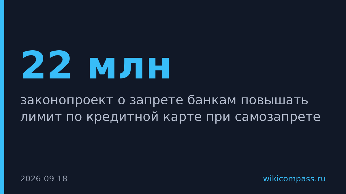 Госдума запретит банкам повышать лимит при самозапрете на кредиты