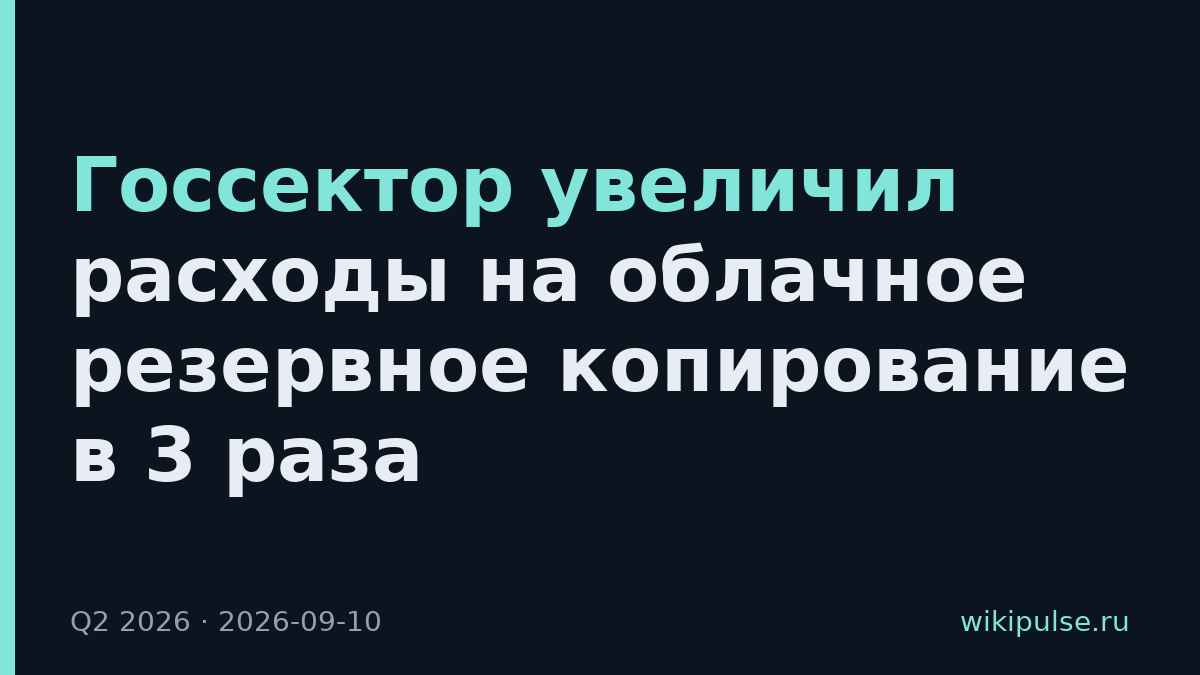 Госсектор увеличил расходы на облачное резервное копирование в 3 раза