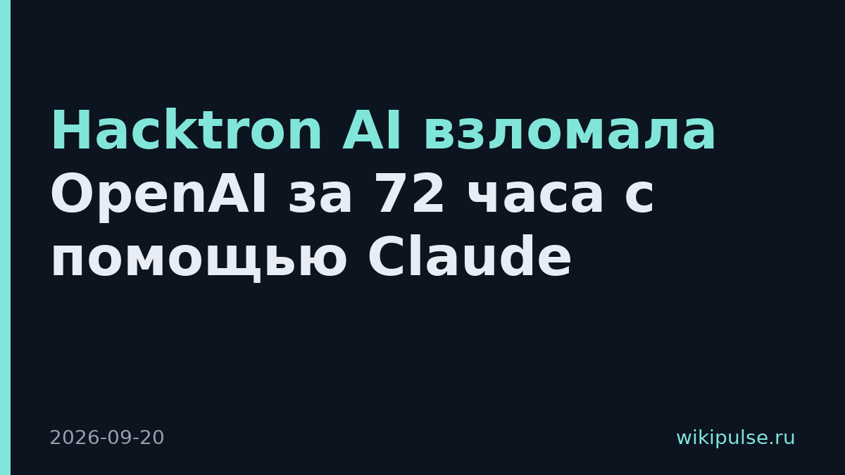 Hacktron AI взломала OpenAI за 72 часа с помощью Claude