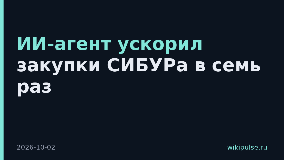 ИИ-агент ускорил закупки СИБУРа в семь раз