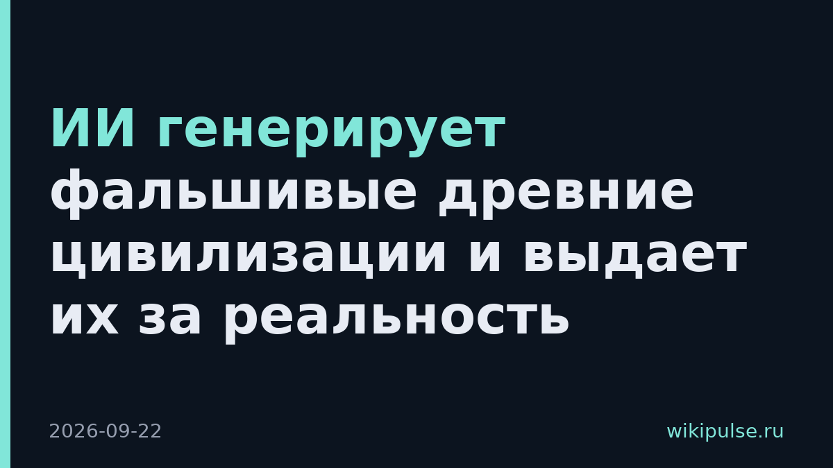 ИИ генерирует фальшивые древние цивилизации и выдает их за реальность
