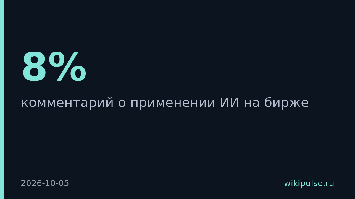 ИИ на бирже доверяют только 8% трейдеров