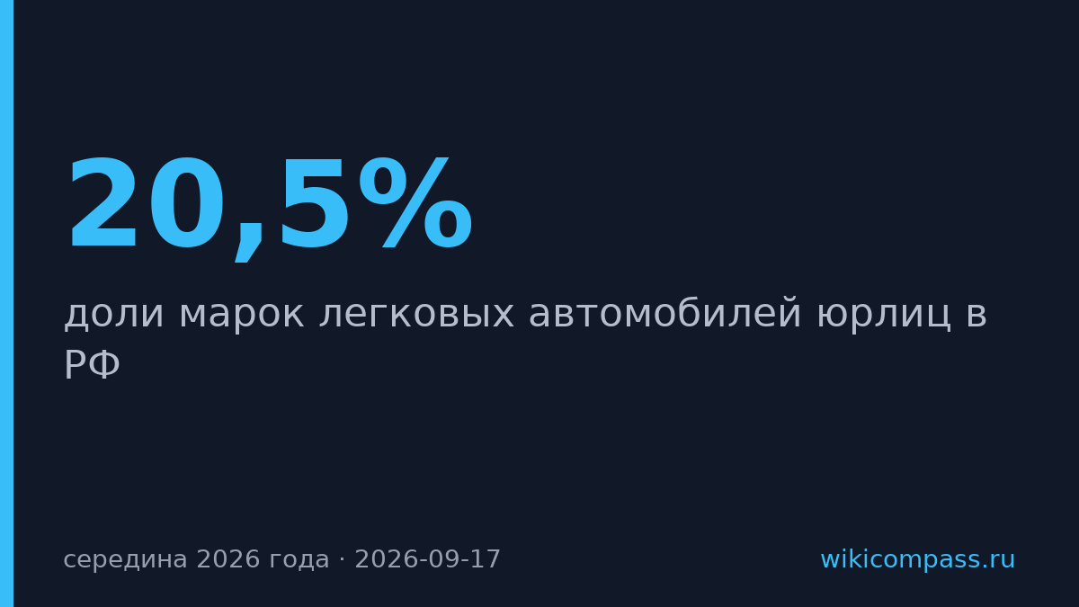 Китайские авто заняли 20,5% парка легковушек у российских компаний