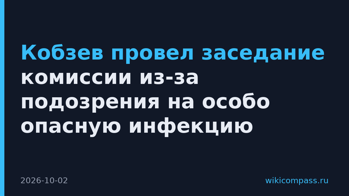 Кобзев провел заседание комиссии из-за подозрения на особо опасную инфекцию