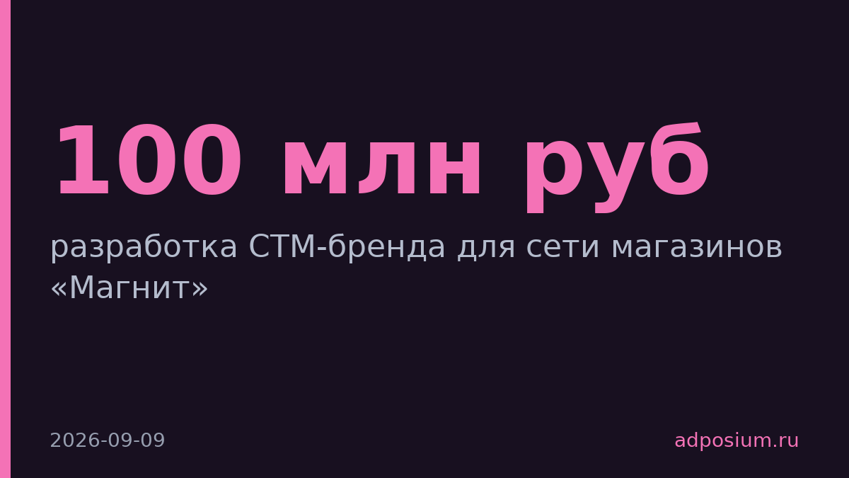 «Магнит» ищет подрядчика на разработку собственного бренда