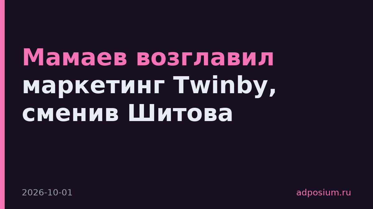 Мамаев возглавил маркетинг Twinby, сменив Шитова