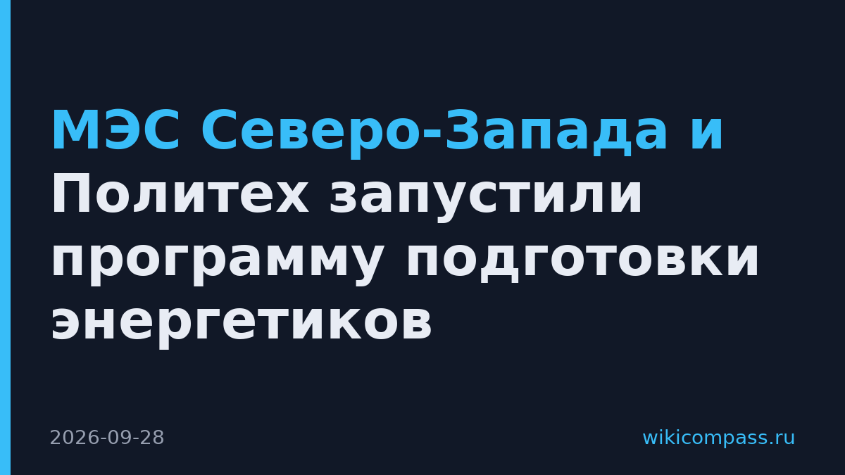 МЭС Северо-Запада и Политех запустили программу подготовки энергетиков
