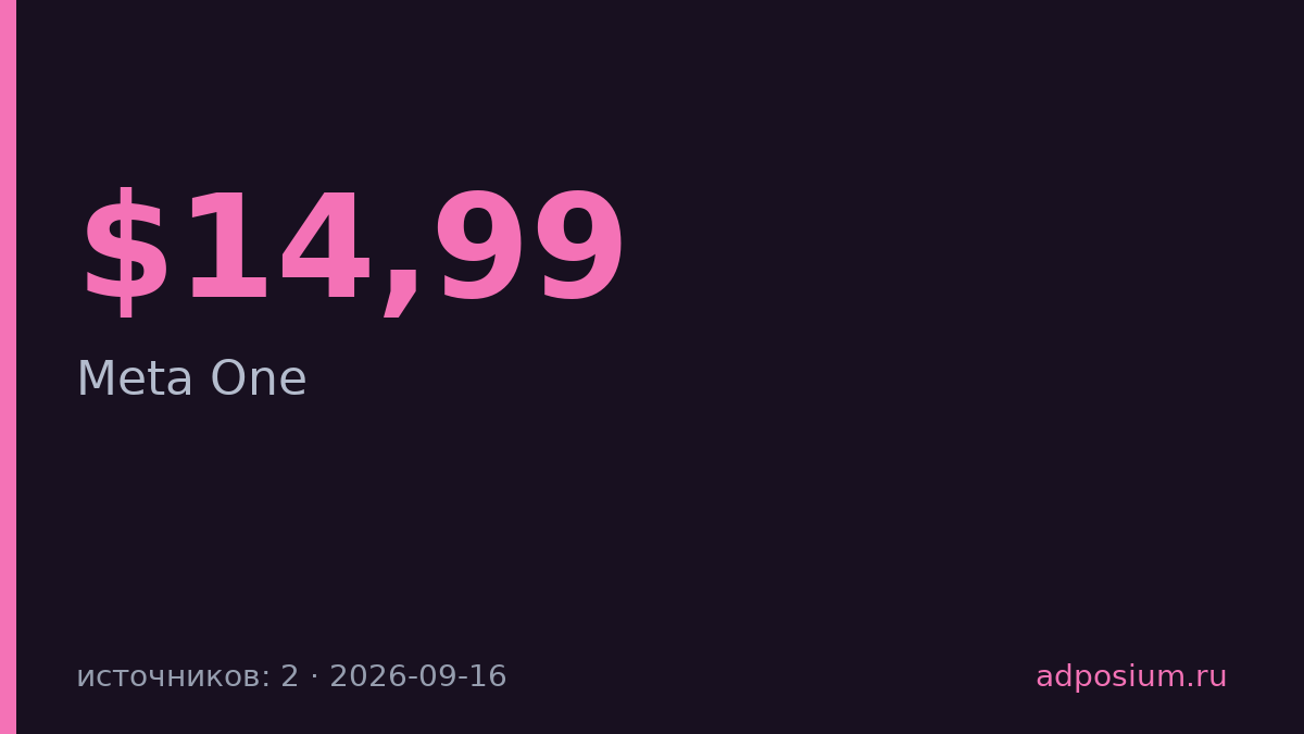 Meta запустила платные пакеты Meta One с 50+ функциями для бизнеса