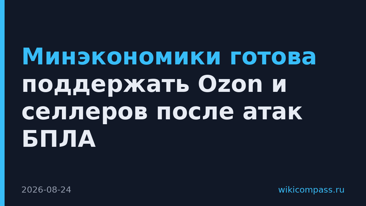 Минэкономики готова поддержать Ozon и селлеров после атак БПЛА