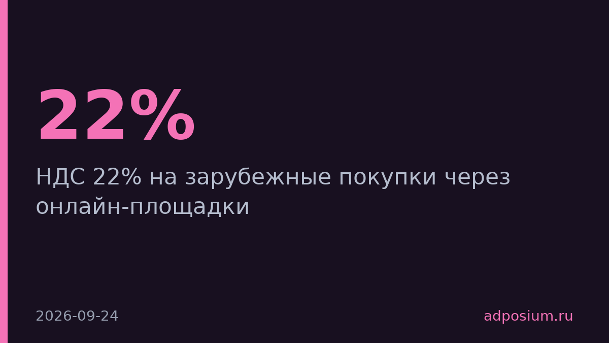 Минфин предложил НДС 22% на зарубежные покупки с 2027 года