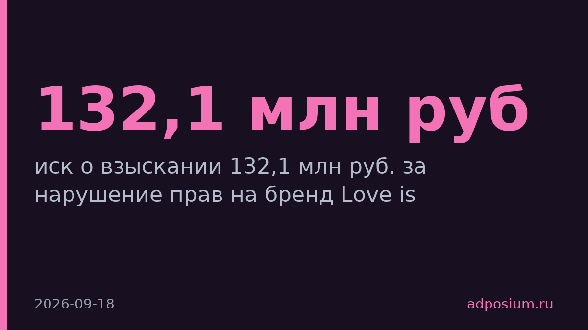 Minikim Holland требует 132,1 млн руб. у «Московского картофеля» за Love is