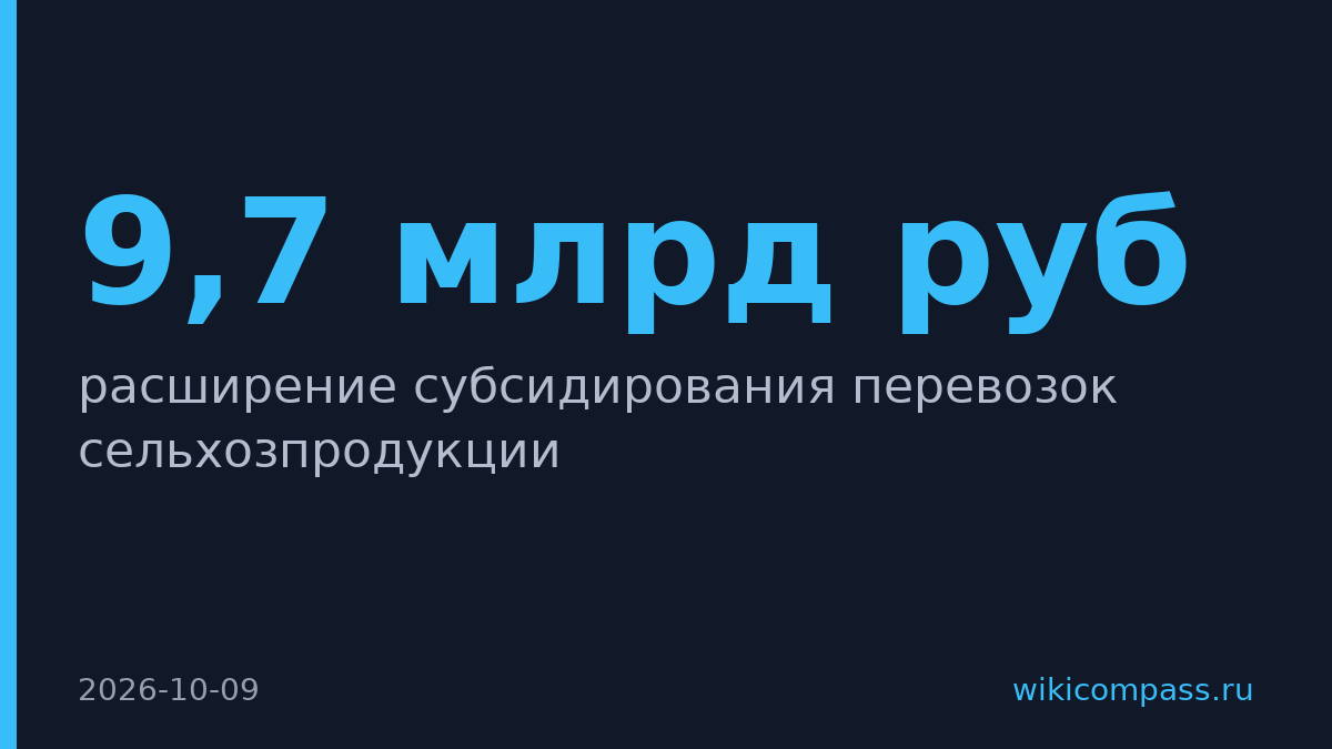Минсельхоз предложил расширить субсидии на перевозки до портов