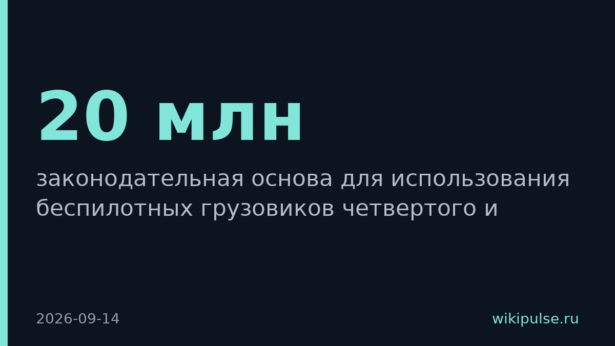 Минтранс завершит законы для беспилотных грузовиков к 2028 году