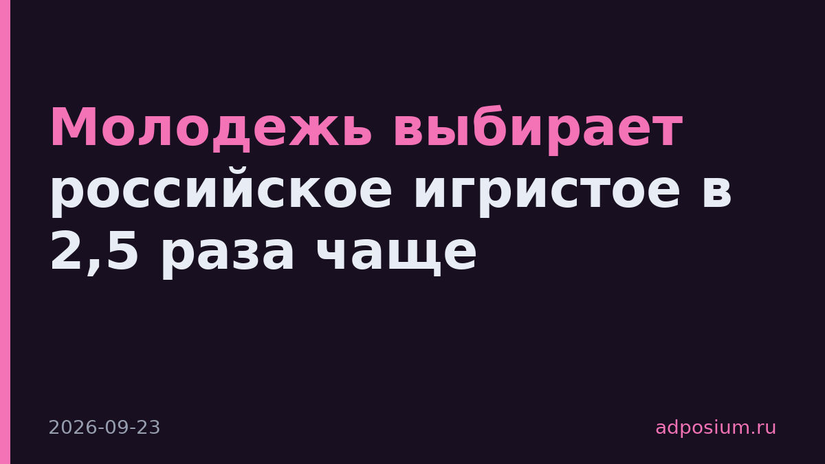 Молодежь выбирает российское игристое в 2,5 раза чаще