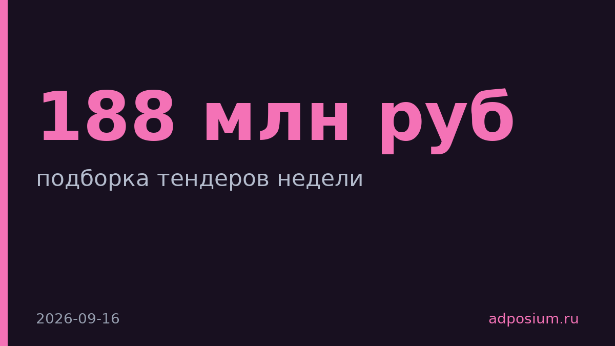 На рекламу и маркетинг выставили тендеры на 188 млн рублей