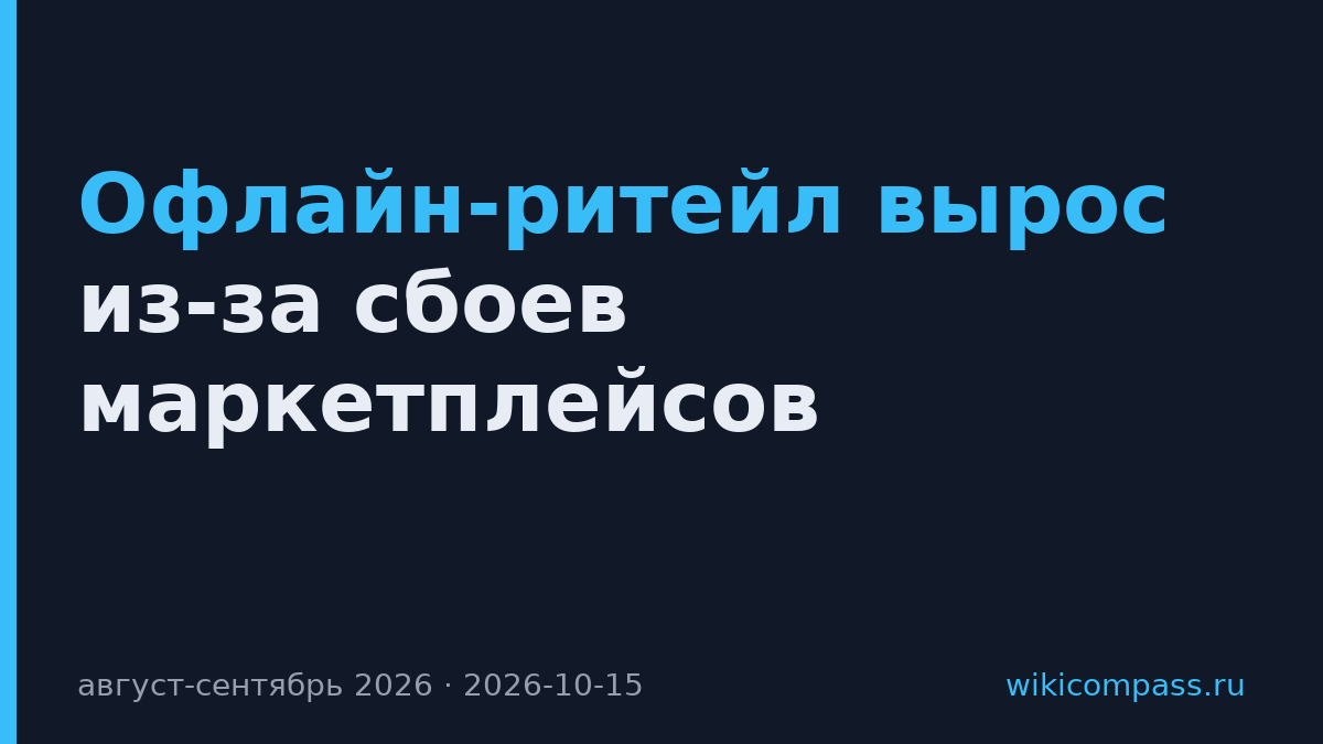 Офлайн-ритейл вырос из-за сбоев маркетплейсов