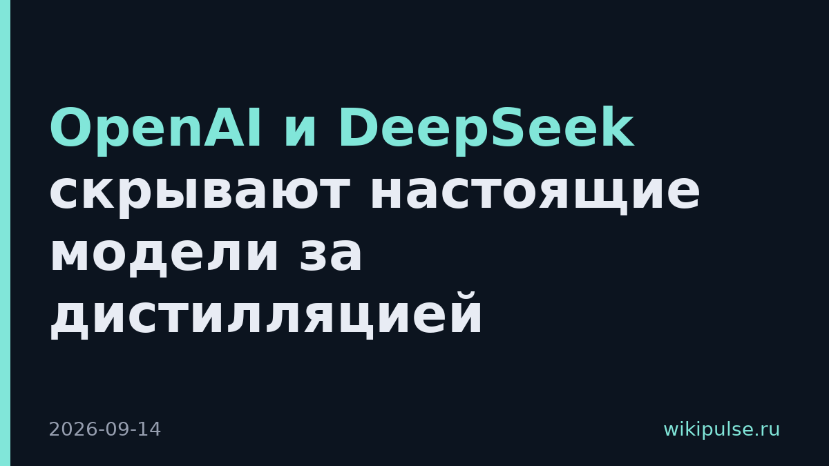 OpenAI и DeepSeek скрывают настоящие модели за дистилляцией