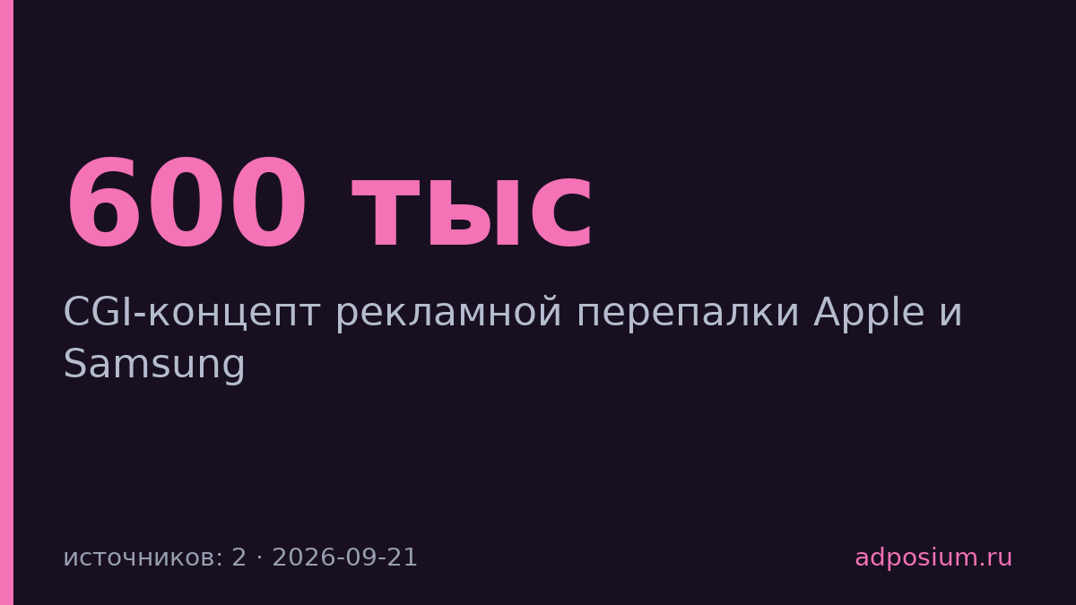 Поддельная реклама Apple и Samsung собрала 600 тысяч лайков за день
