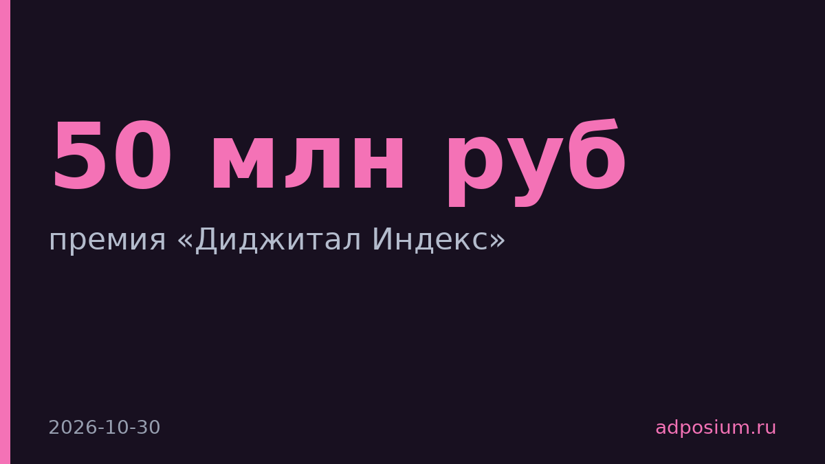 Порог в 50 млн рублей для опроса AdIndex отменён