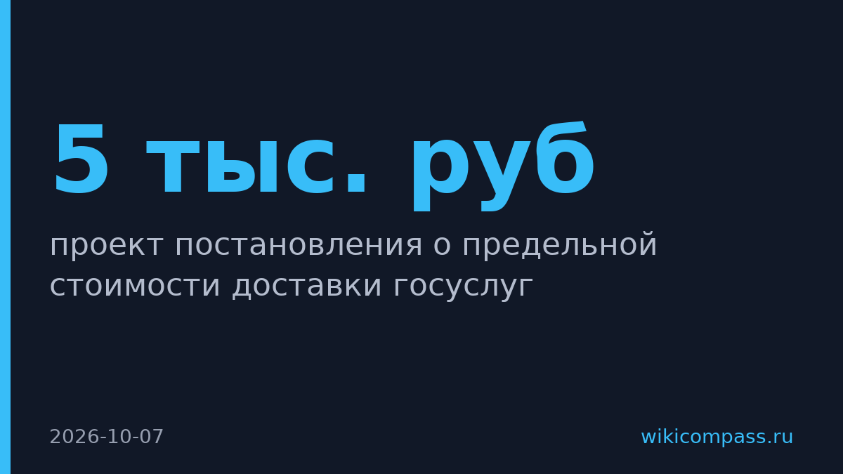Правительство предлагает не дороже 5 тыс. рублей за доставку госуслуг
