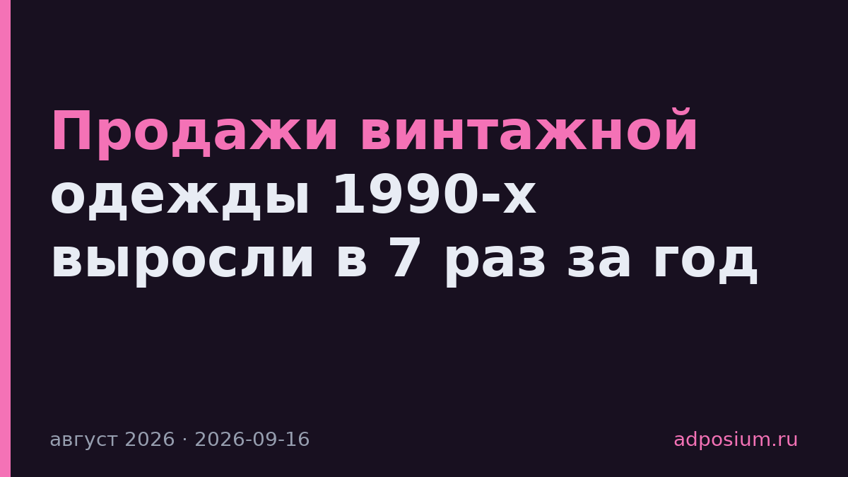 Продажи винтажной одежды 1990-х выросли в 7 раз за год