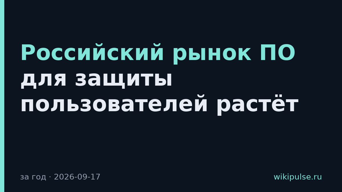 Российский рынок ПО для защиты пользователей растёт