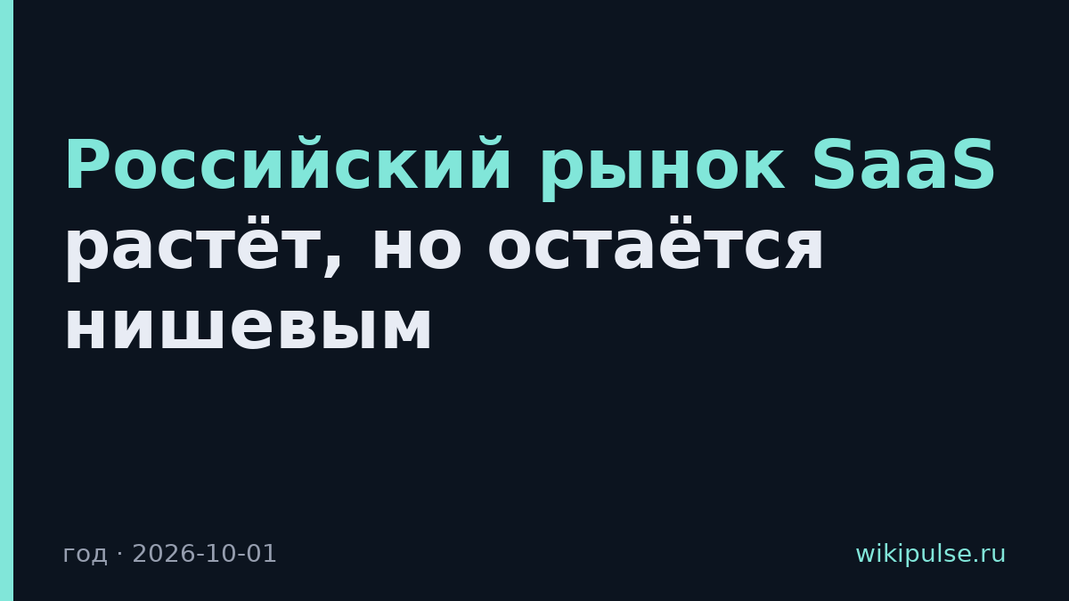 Российский рынок SaaS растёт, но остаётся нишевым