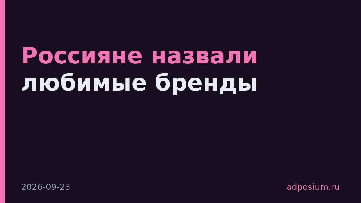 Россияне назвали любимые бренды