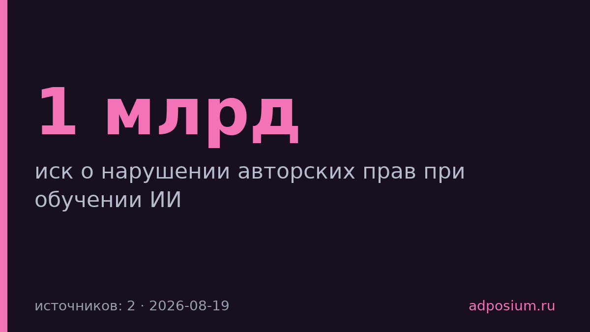 Round Hill Music подала иск на Suno и Anthropic на $1 млрд за нарушение авторских прав