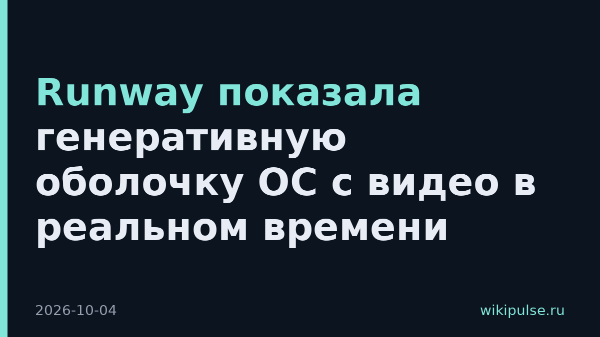 Runway показала генеративную оболочку ОС с видео в реальном времени