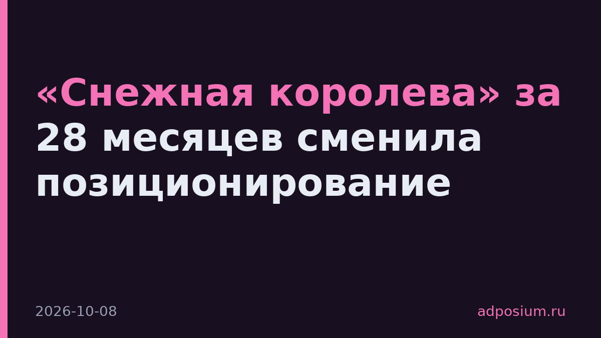 «Снежная королева» за 28 месяцев сменила позиционирование
