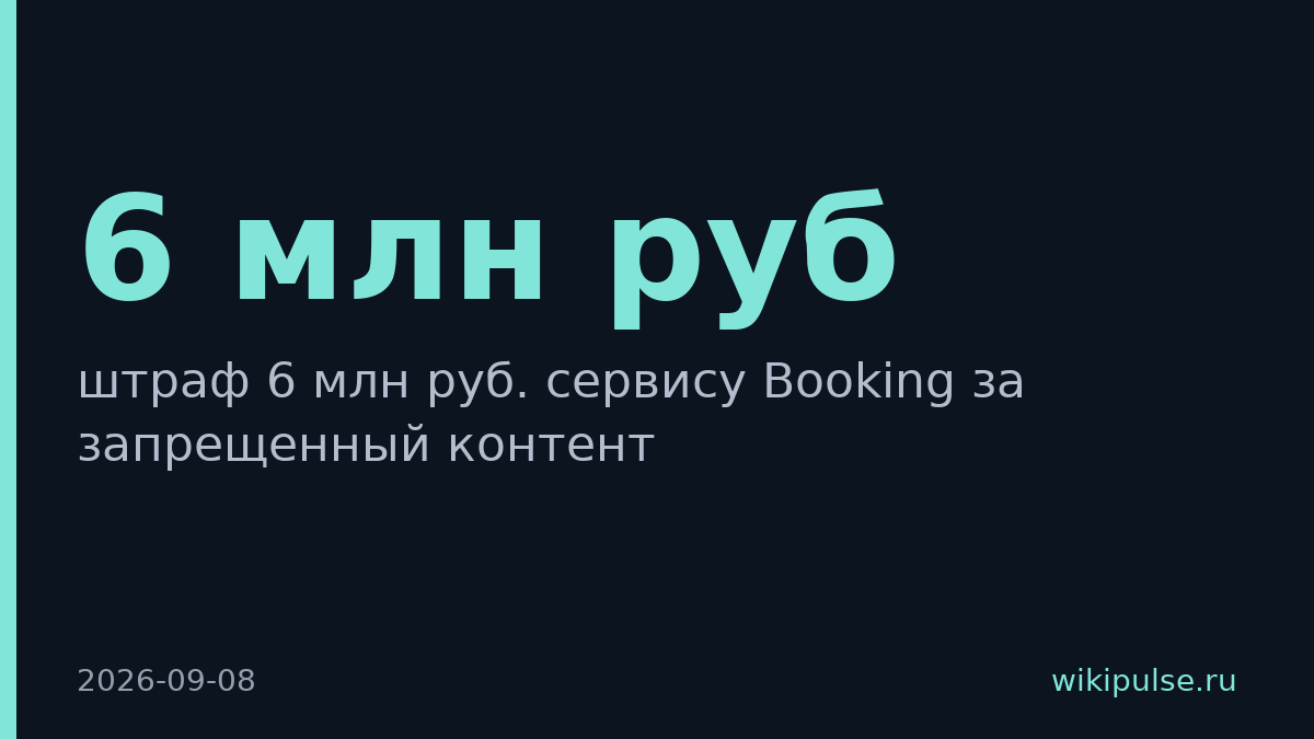 Суд оштрафовал Booking на 6 млн руб. за запрещенный контент