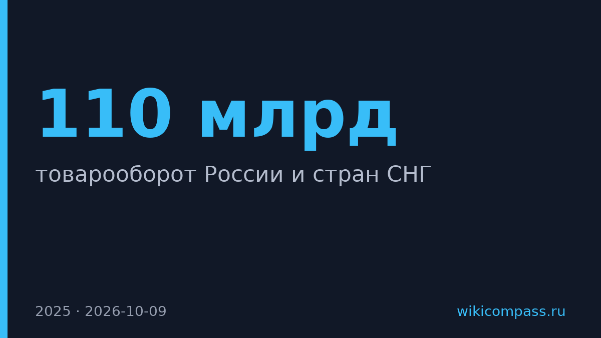 Товарооборот России и стран СНГ в 2025 году превысил $110 млрд