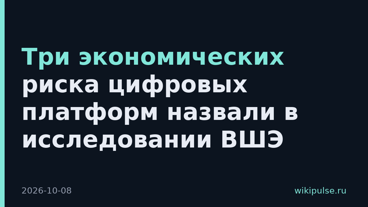 Три экономических риска цифровых платформ назвали в исследовании ВШЭ