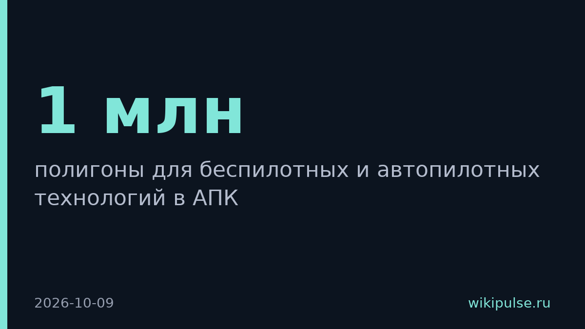 В 2026 году беспилотники обработают более 1 млн га сельхозугодий