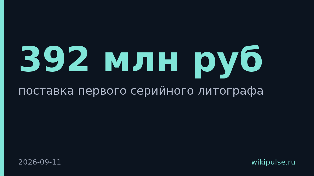 Зеленоград поставит первый серийный литограф «Маппер» в декабре 2026
